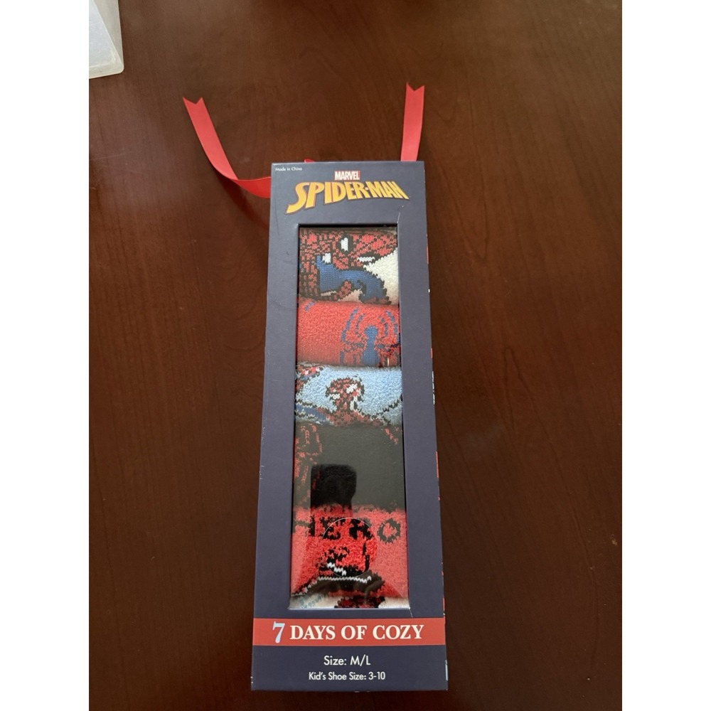 Marvel SpiderMan 7 Days of Cozy Kids Sock Set (Size M/L , 3โ10)